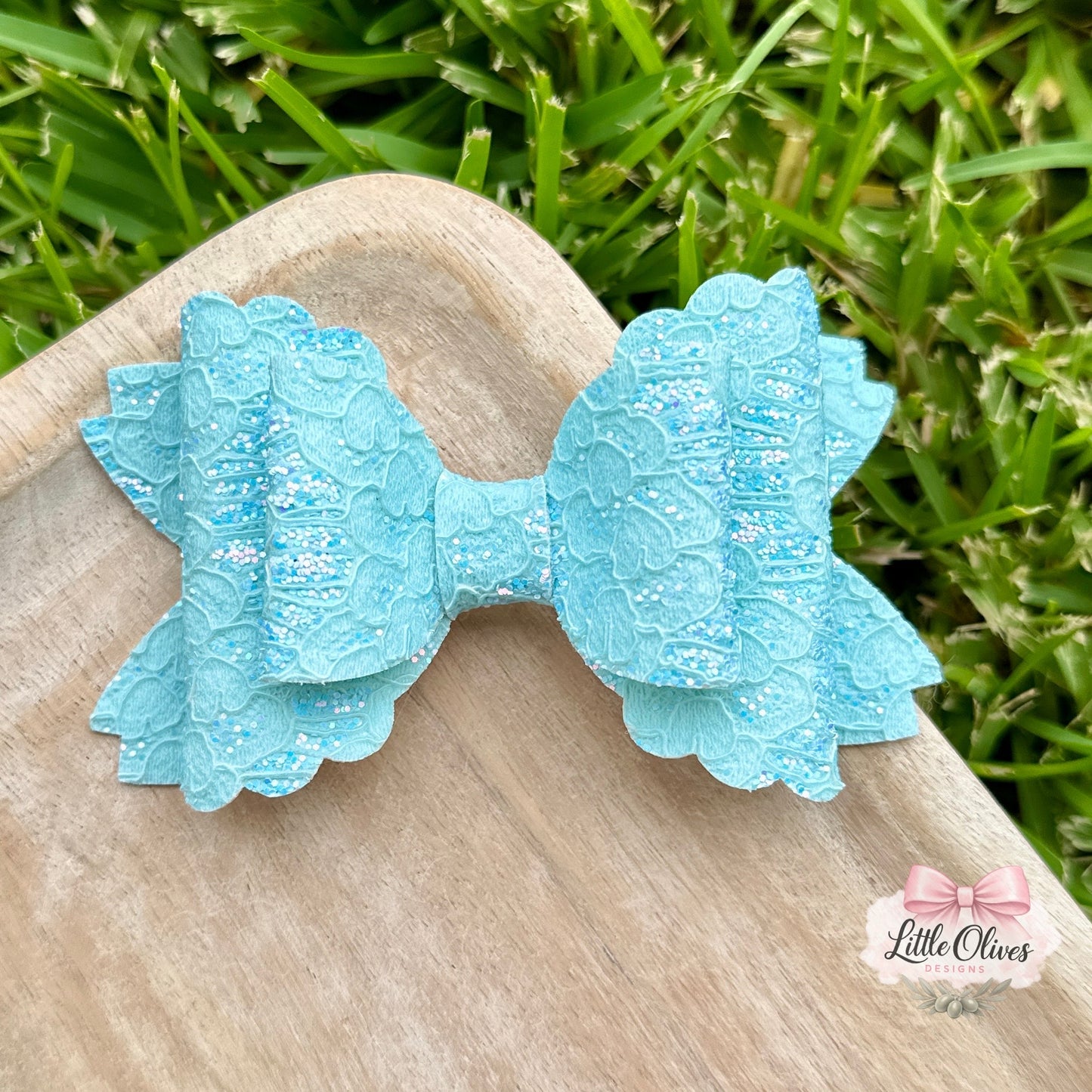 BLUE LACE BOW