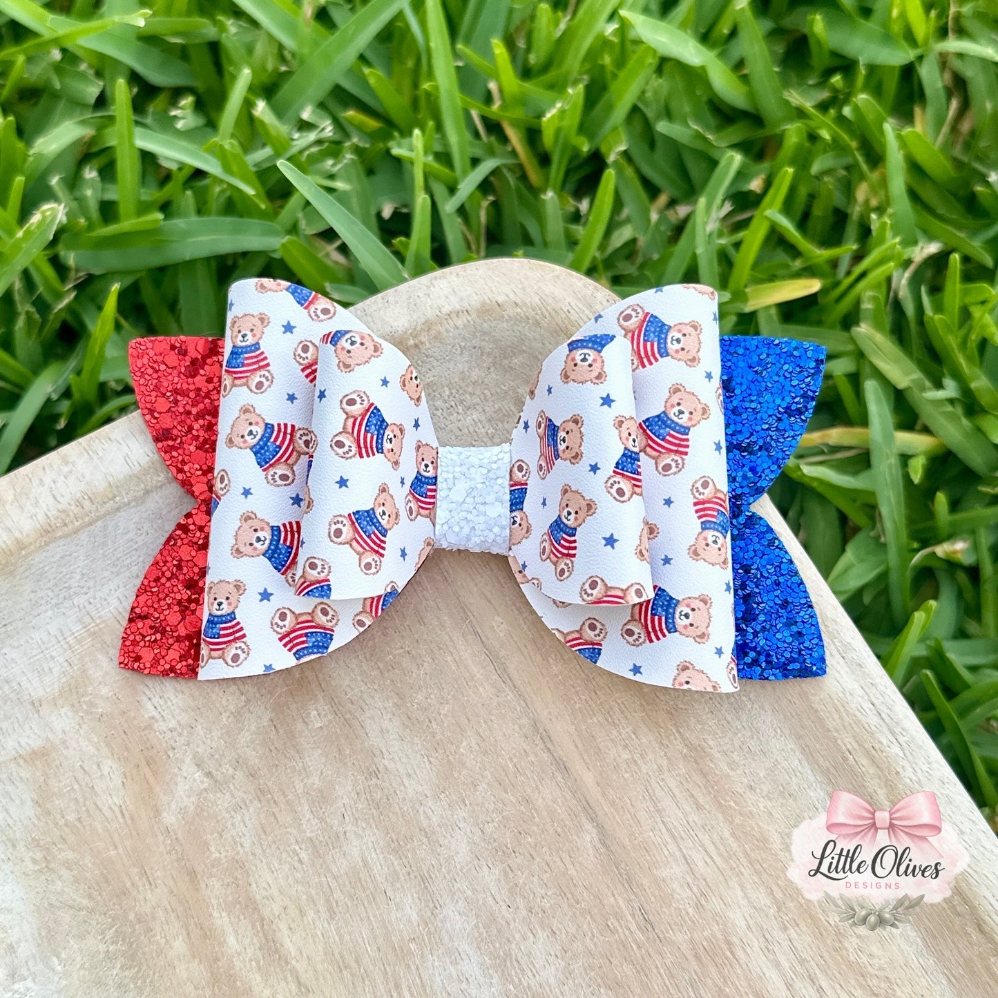 PATRIOTIC BEAR BOW