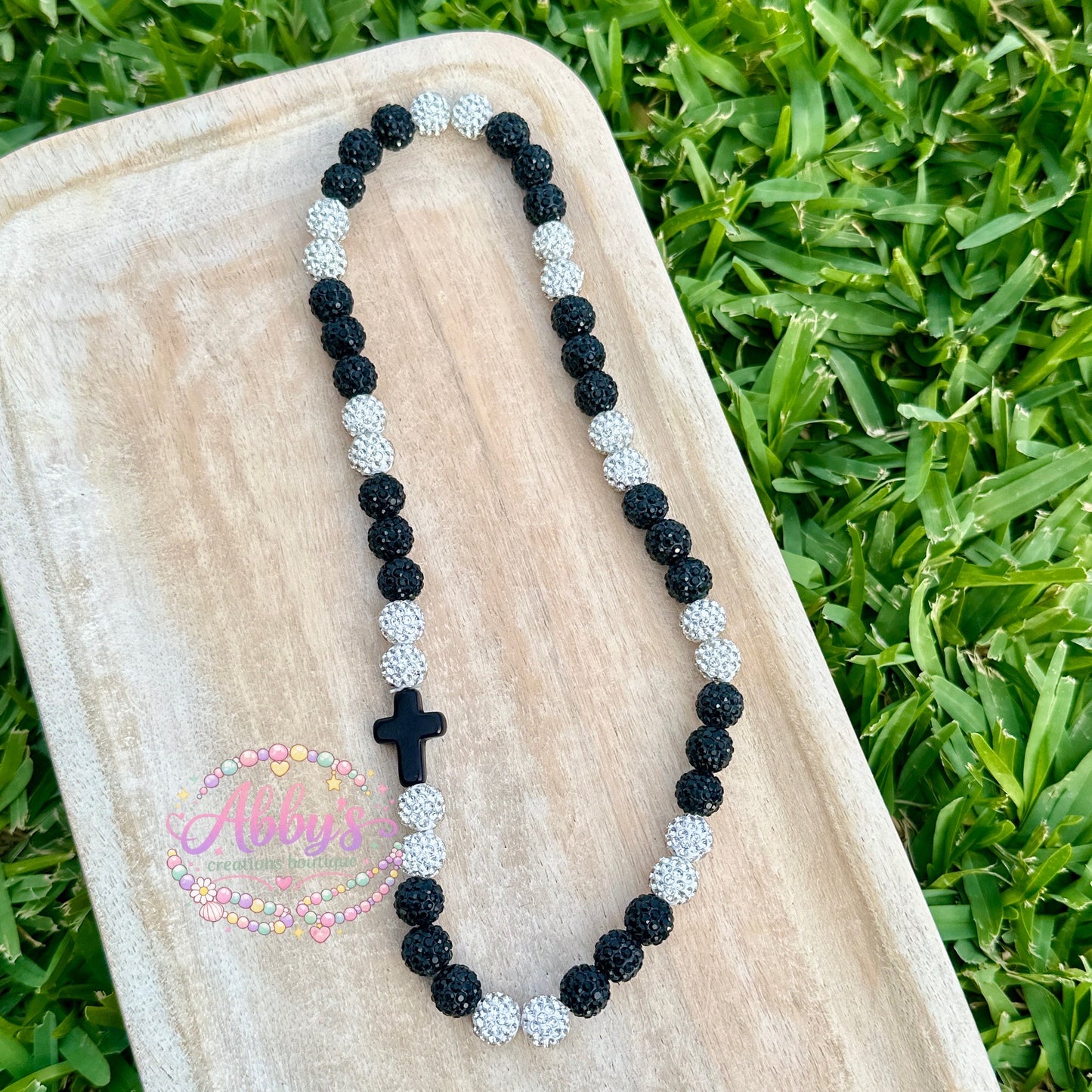 BLACK & WHITE CROSS DRIP