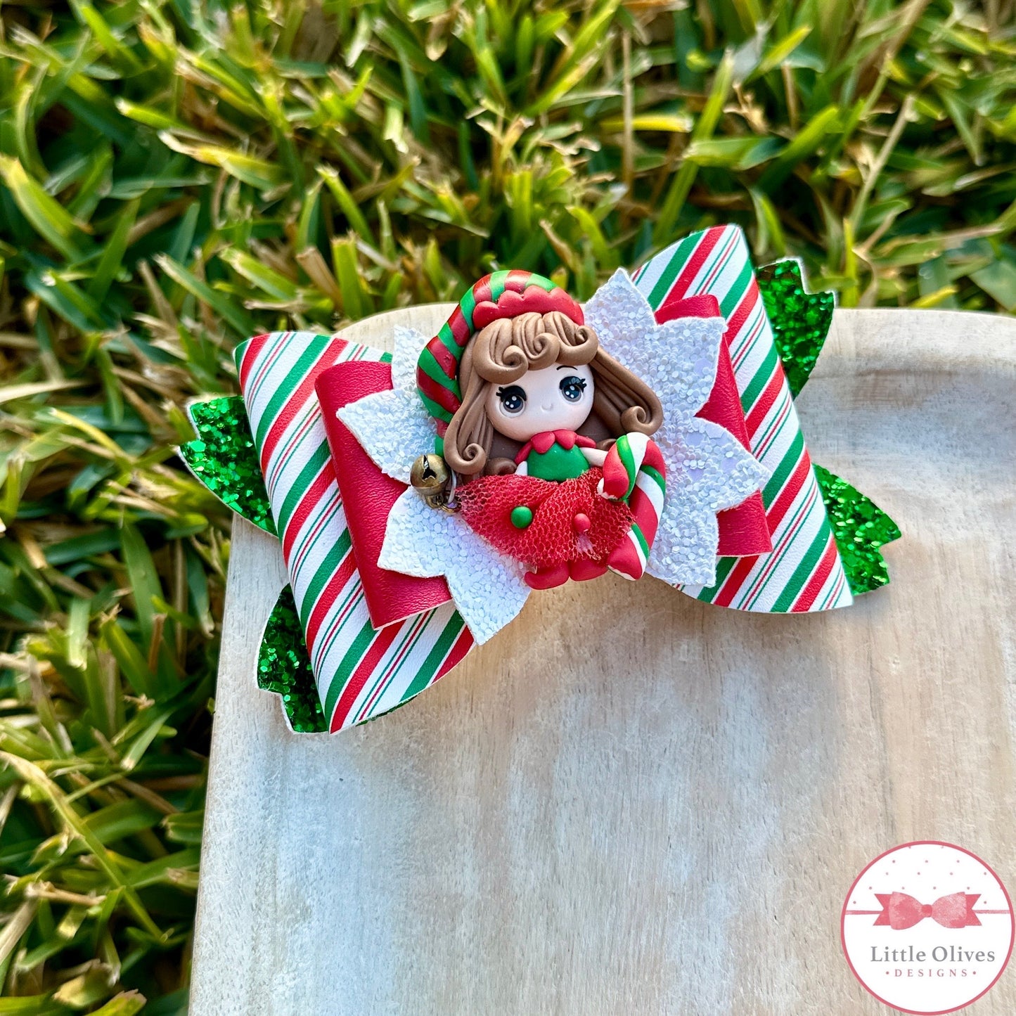 CHRISTMAS ELF CLAY BOW