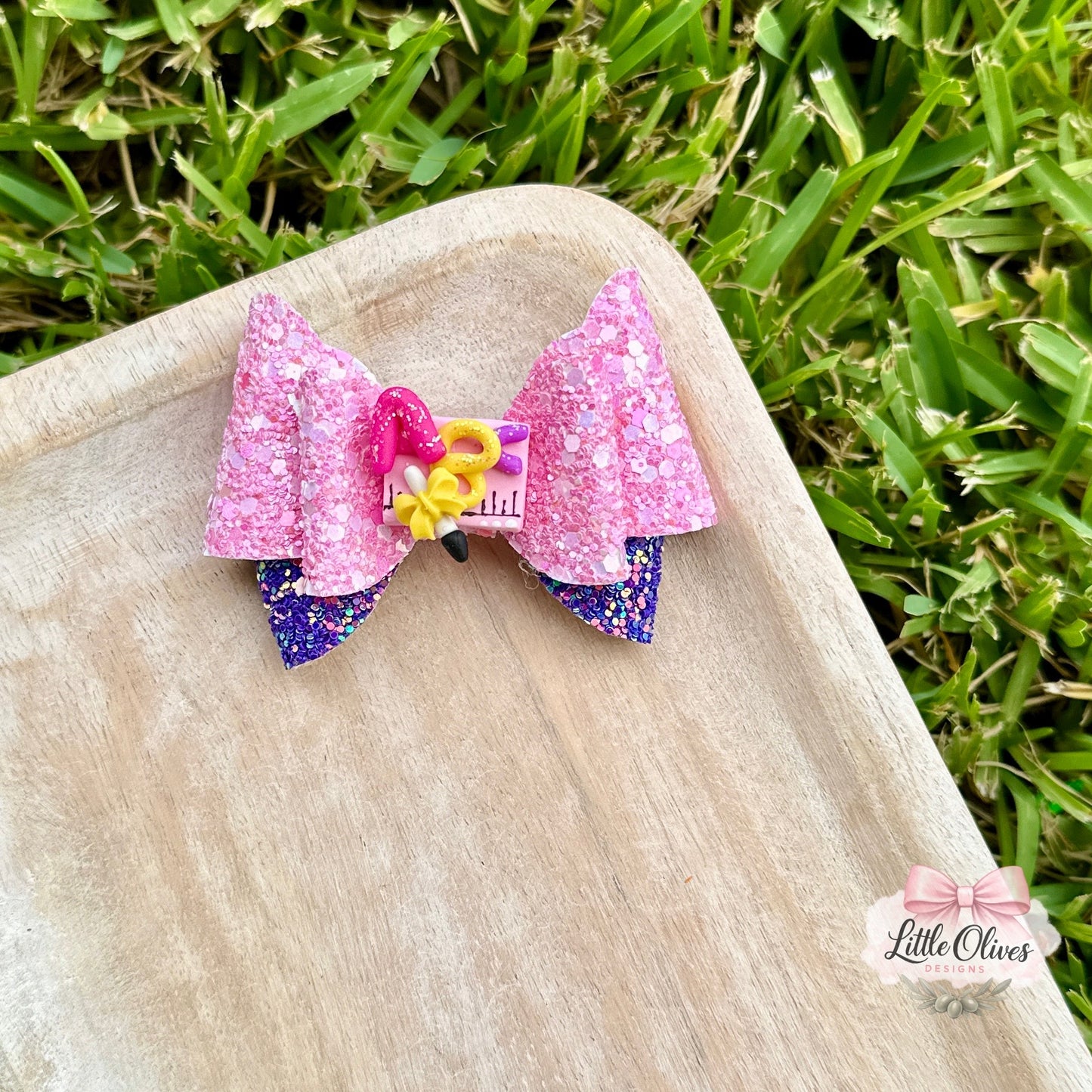 PINK ABC CLAY ABBY BOW (Copy)