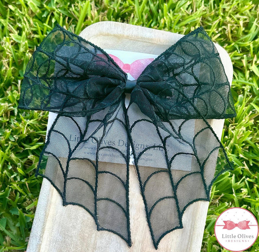 BLACK WEBTULLE SOPHIE BOW