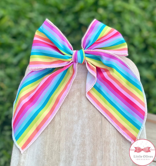 BRIGHT STRIPES LARGE SOPHIE BOW