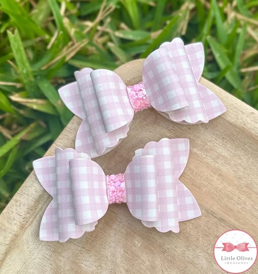 PINK GINGHAM PIGGY SET