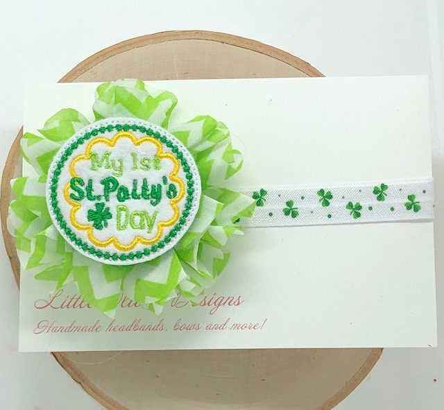 My First St. Patrick's Day baby headband