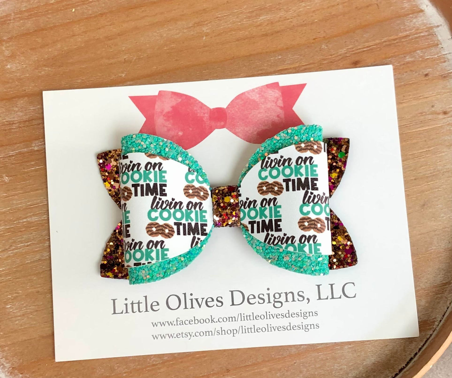cookie time hair bow - GS inspired hair bow