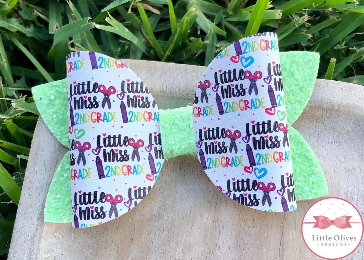 school grade bow - 2nd grade bow