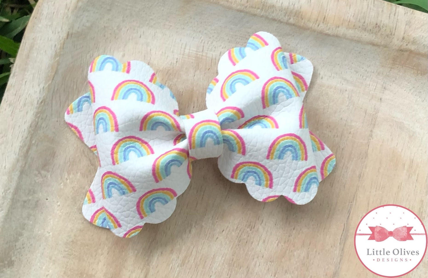 Rainbows every day Maria bow - rainbow bow