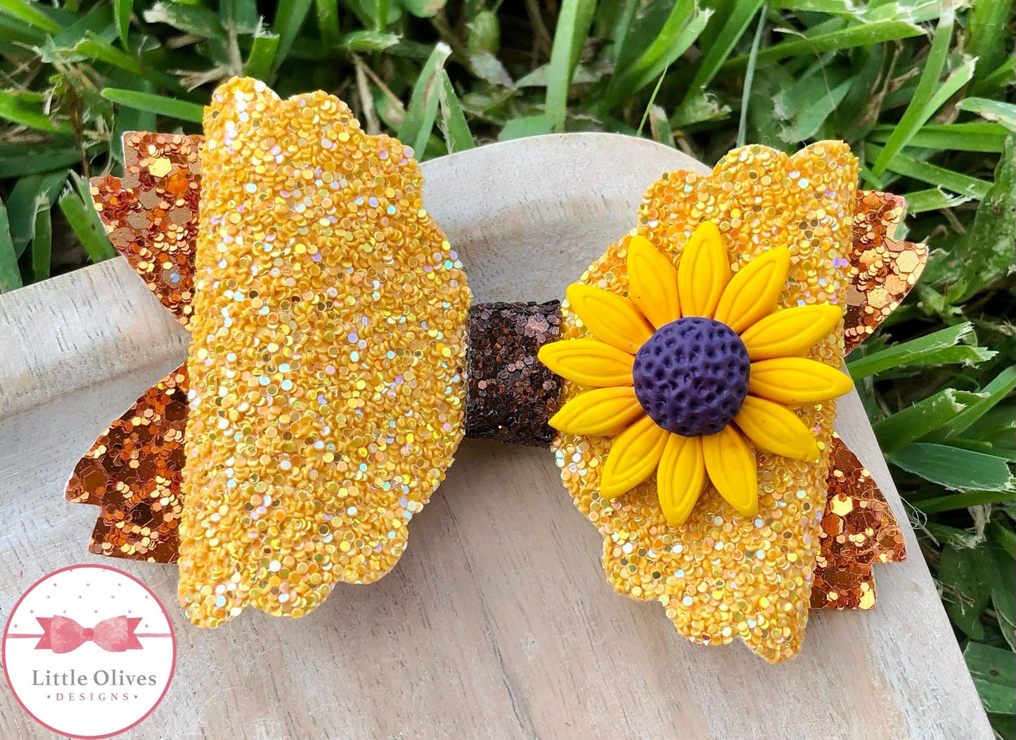 Sunflower clay hairbow