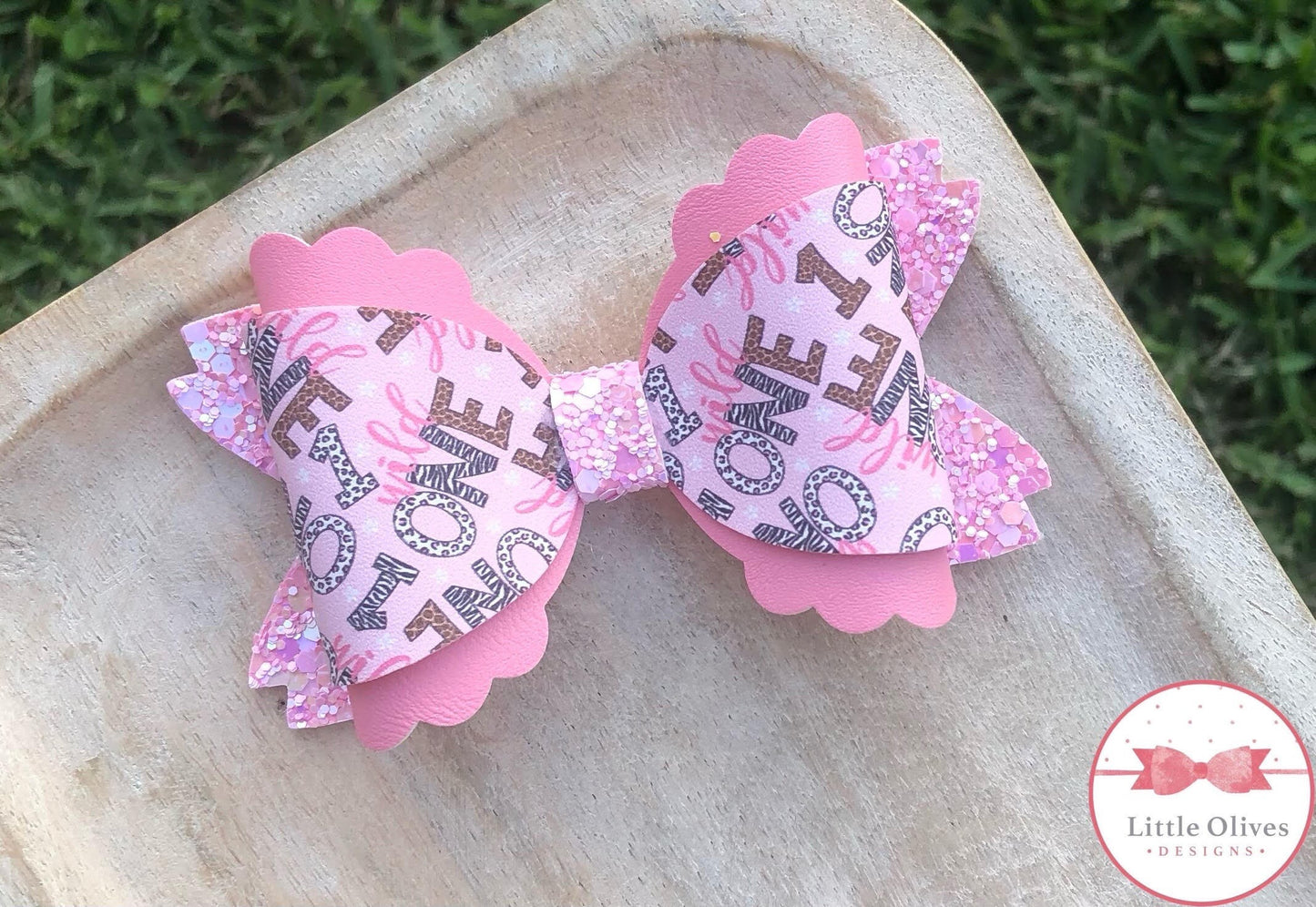 Wild One birthday bow