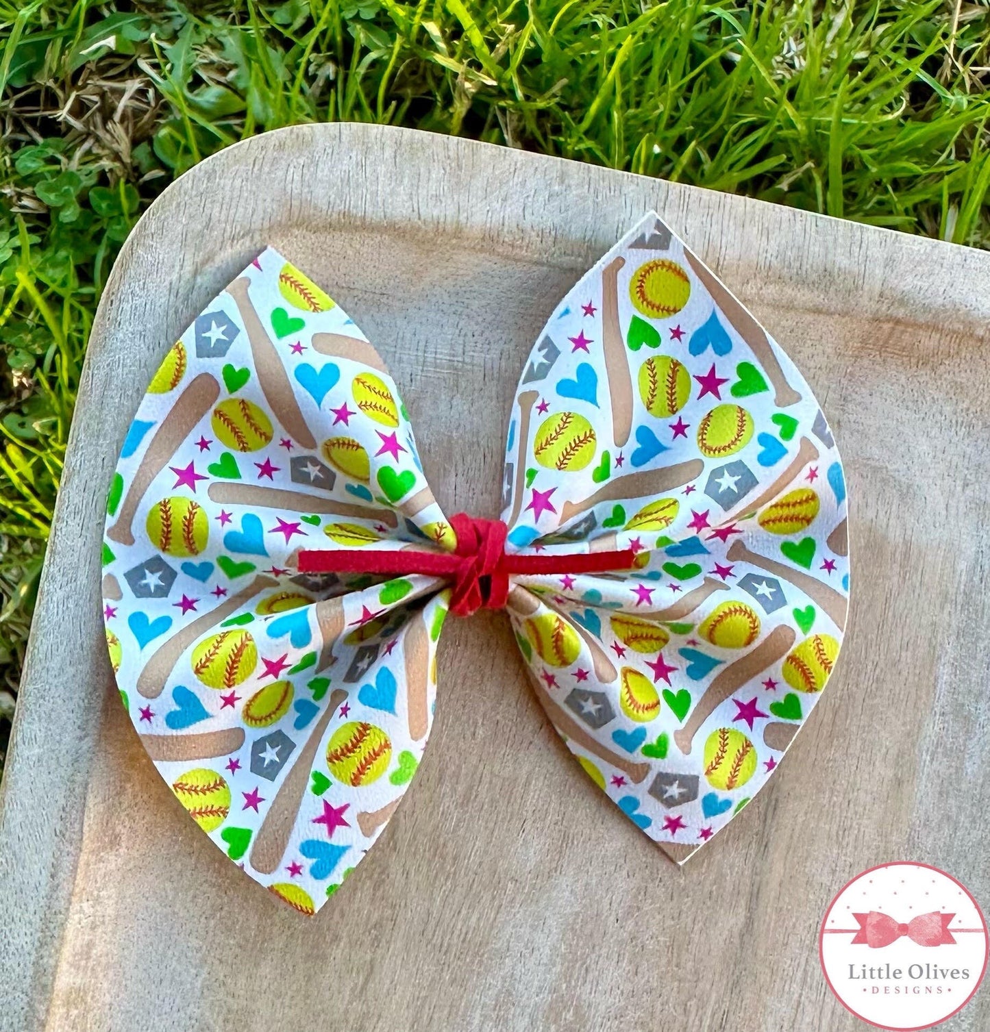 Softball love pinch bow