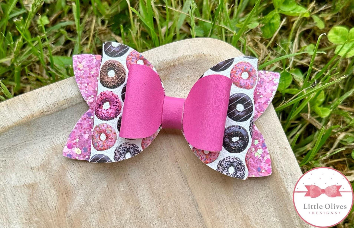 Donuts birthday bow