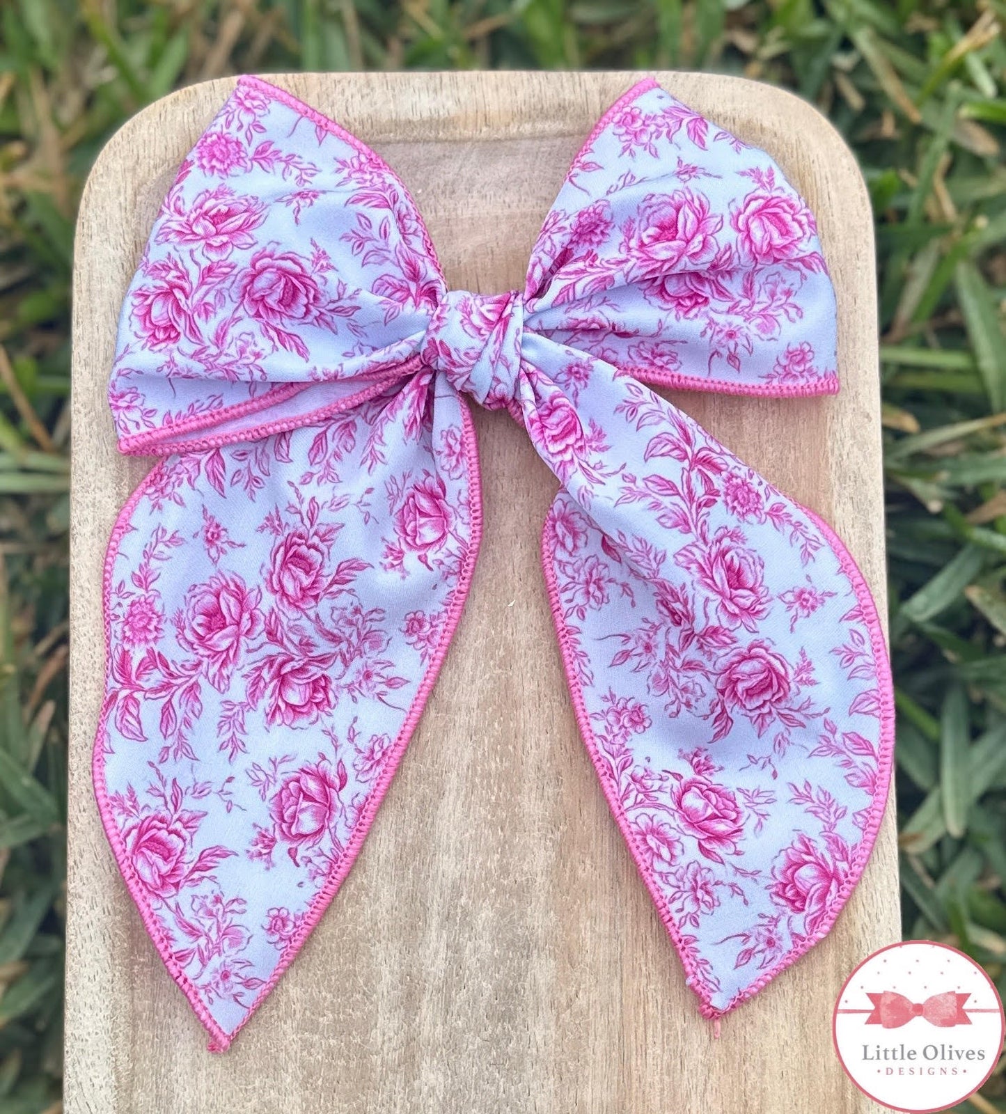 PINK TOILE ROSE SOPHIE BOW