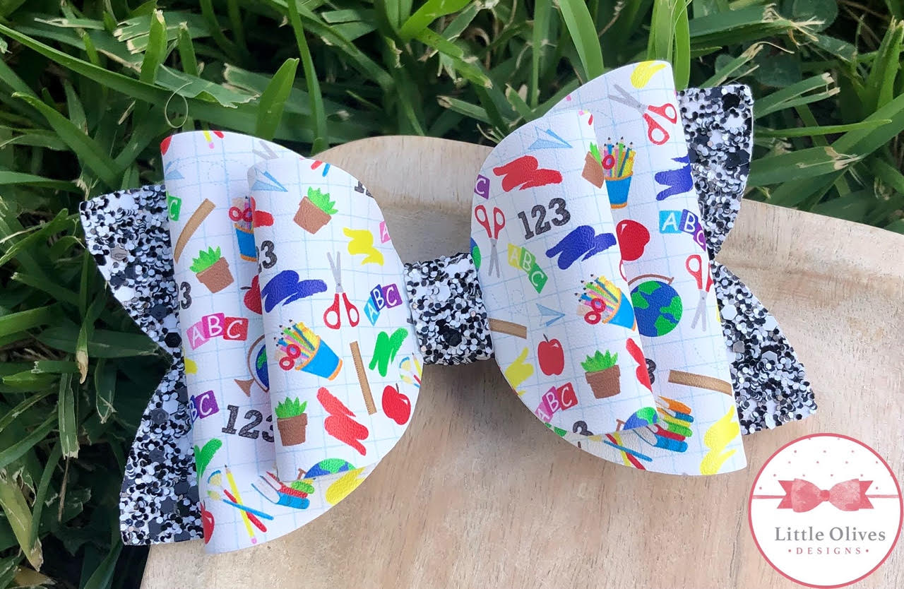 SCHOOL SUPPLIES BOW