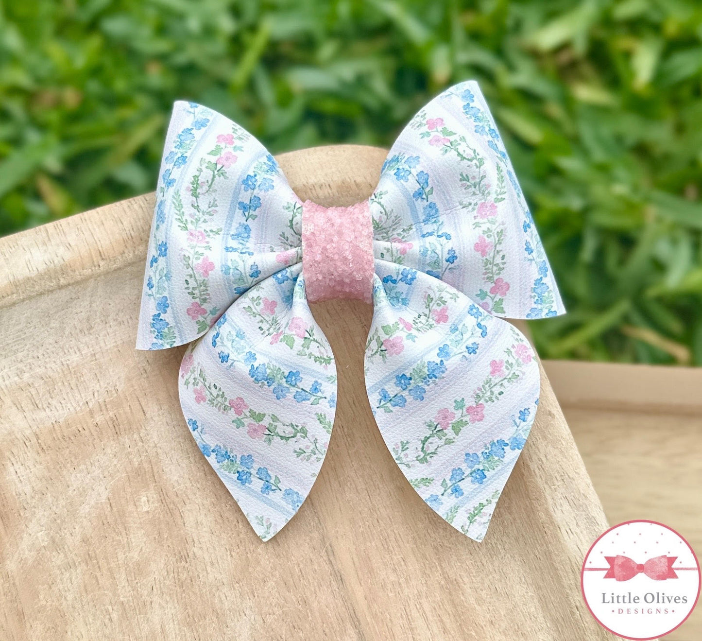 SWEET STRIPES FLORAL SAILOR BOW