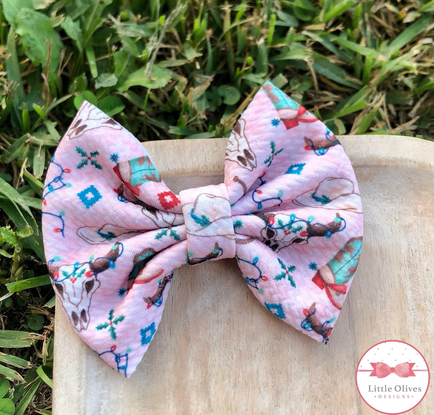 WESTERN CHRISTMAS BOW OR SCRUNCHIE