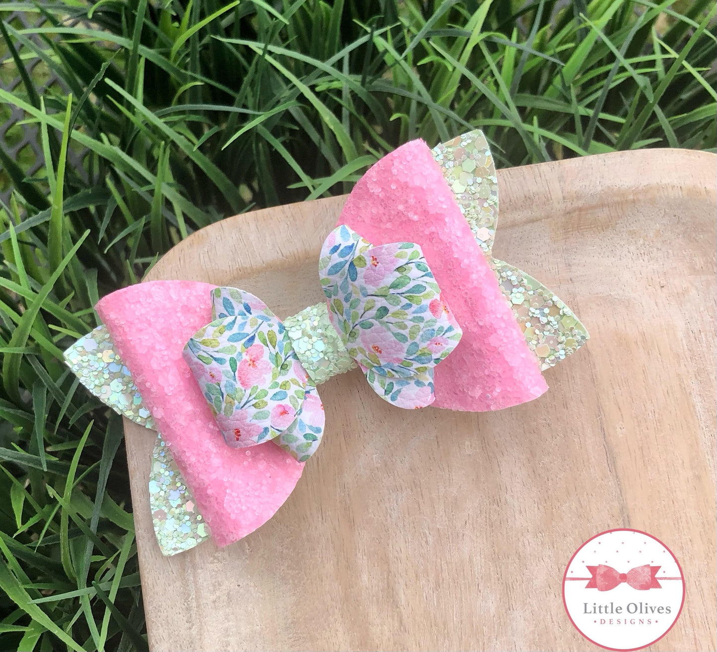 WATERCOLOR FLORAL BOW