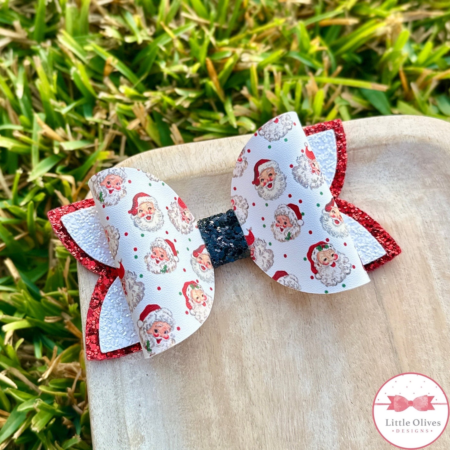 VINTAGE SANTA BOW
