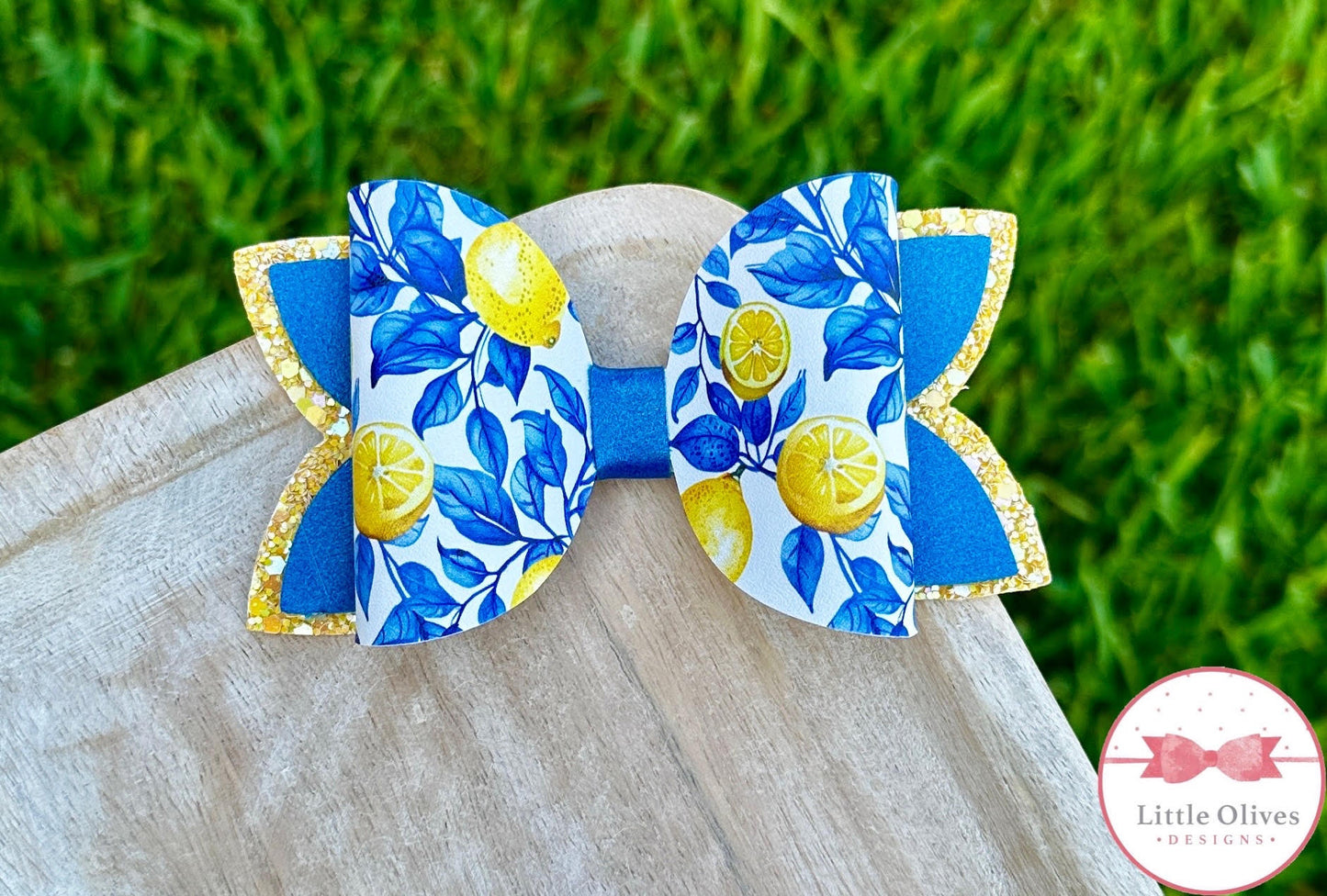 BLUE LEMON BOW