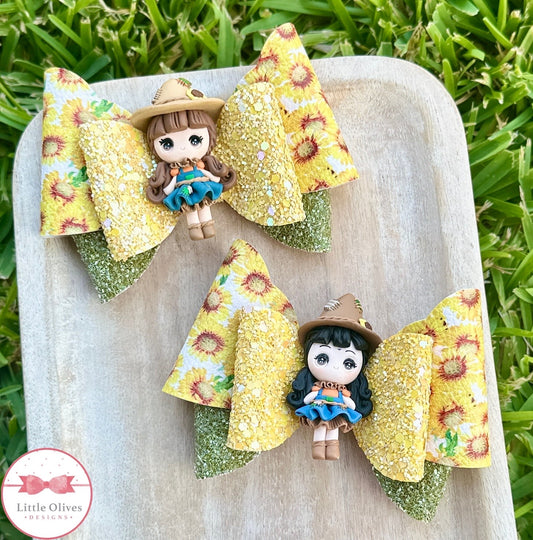 SUNFLOWER ABBY CLAY BOW