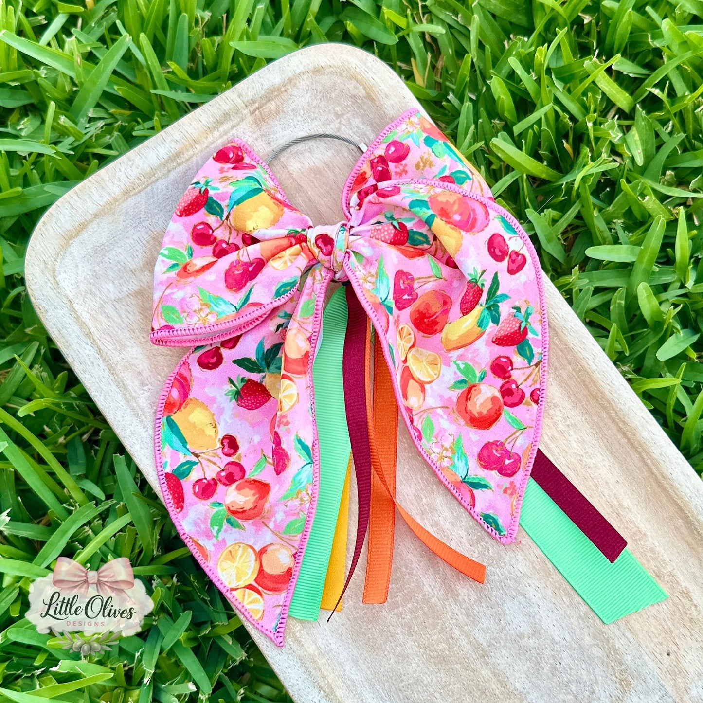 SUMMER FRUITS BOW BAG CHARM