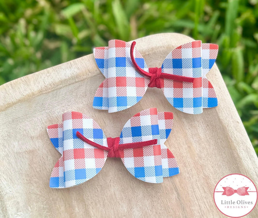 4TH OF JULY PLAID PIGGY SET