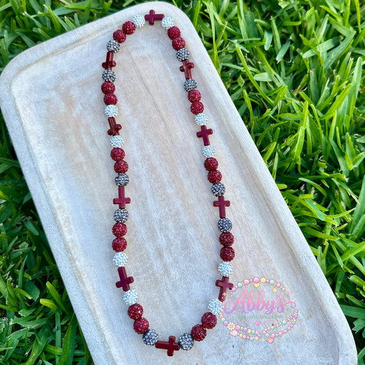 BURGUNDY CROSS DRIP