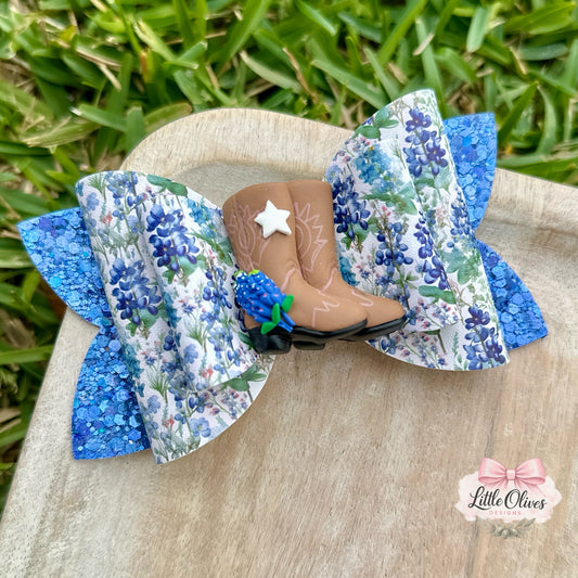 BLUEBONNET BOOTS CLAY BOW