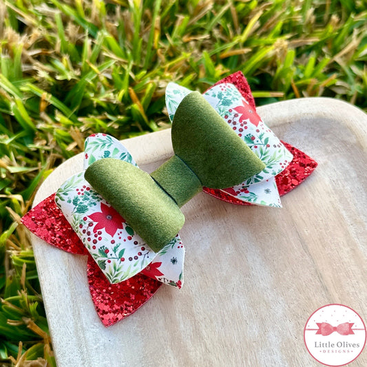 CHRISTMAS FLOWERS BOW