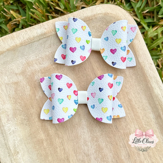 RAINBOW HEARTS PIGGY SET