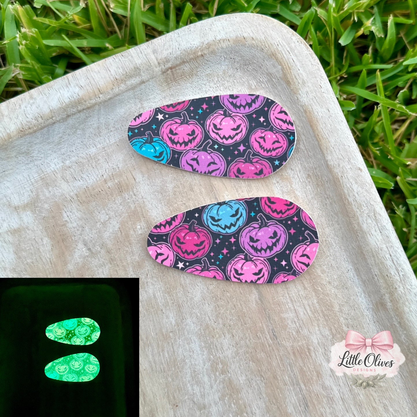 PUMPKIN GLOW IN THE DARK SNAP CLIP