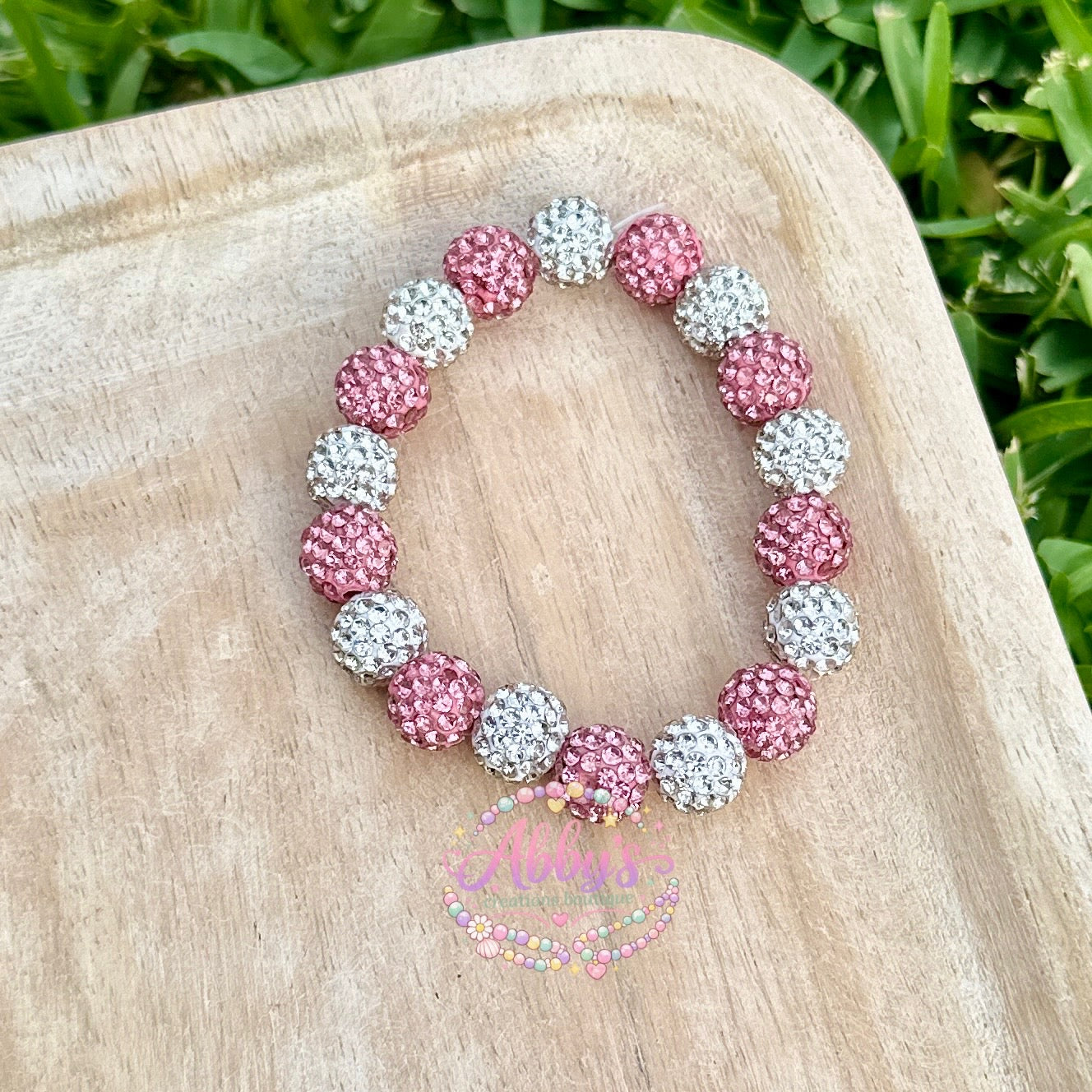 PINK & WHITE DRIP BRACELET