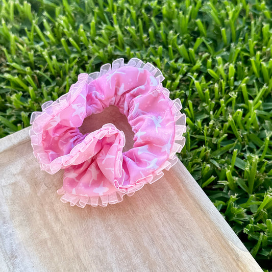 PINK BALLERINA FLUFFY SCRUNCHIE
