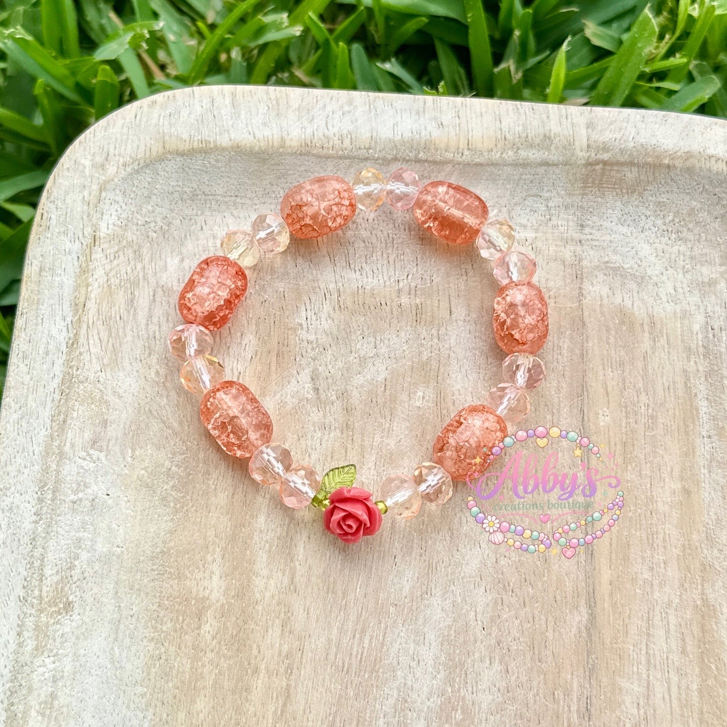PINK FLOWER BRACELET