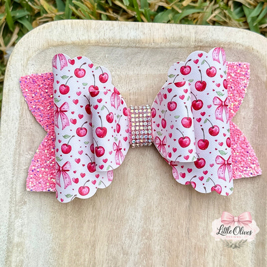 CHERRY VALENTINE BOW