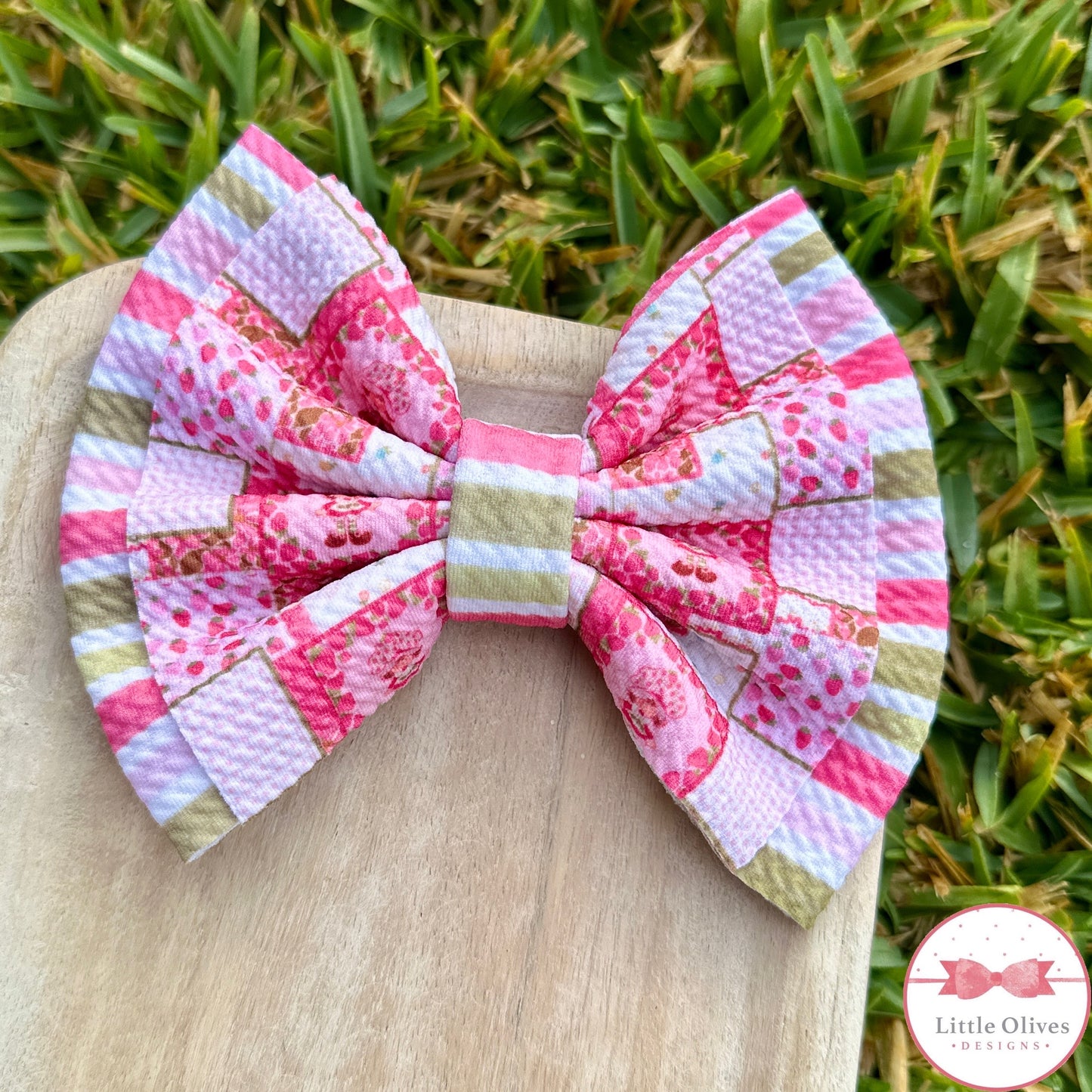STRAWBERRY GIRL BOW