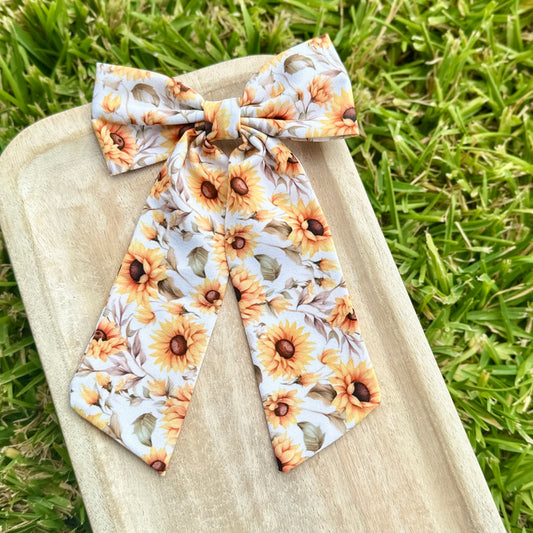 SUNFLOWER FIELD LONG SOPHIE BOW