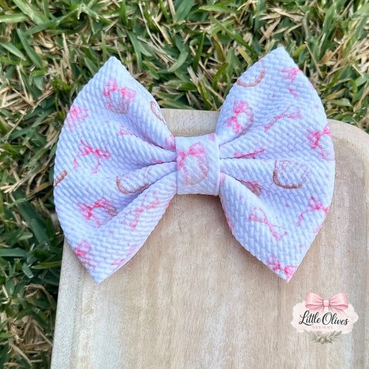 GIRLY GIRL BASEBALL BOW