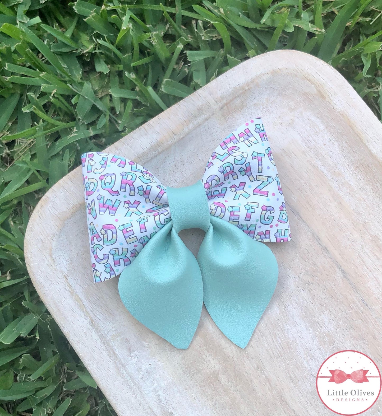 PASTEL RAINBOW ABC SAILOR BOW