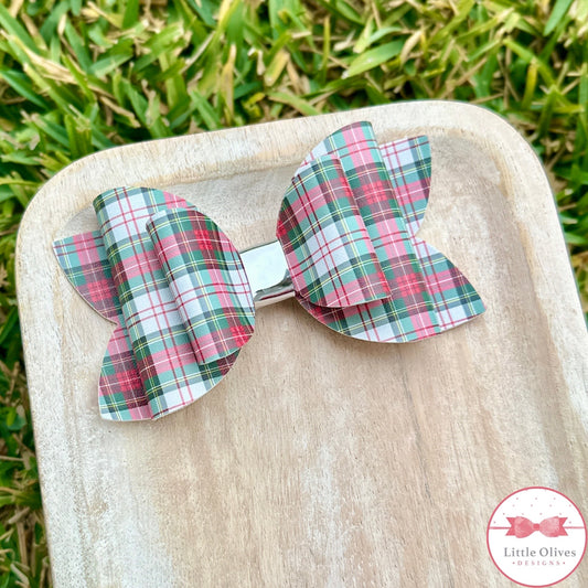 CLASSIC CHRISTMAS TARTAN BOW
