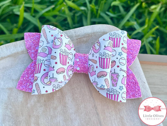 BATTER UP PINK BOW
