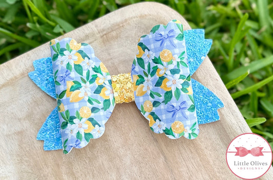 GINGHAM LEMONS BOW