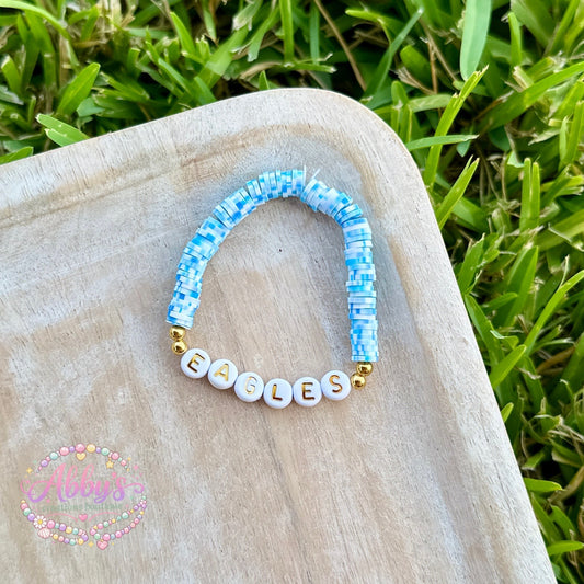 EAGLES BLUE/WHITE BRACELET