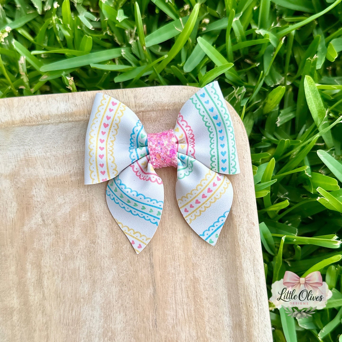 PASTEL HEART LACE SAILOR BOW