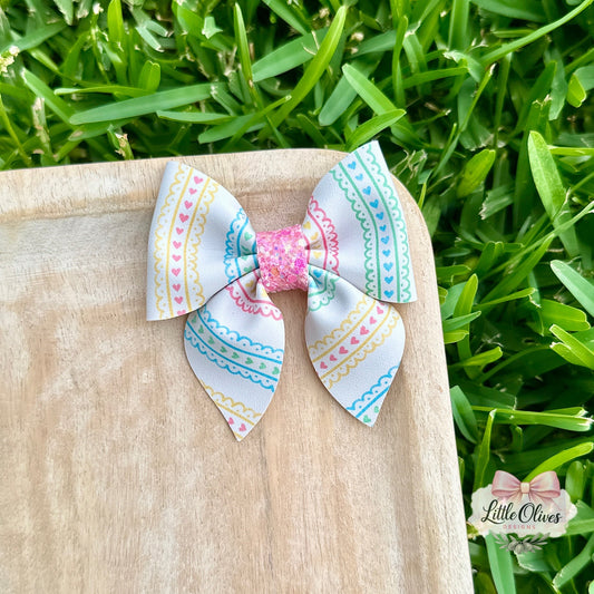 PASTEL HEART LACE SAILOR BOW