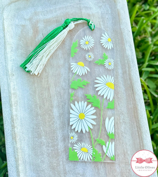 WHITE DAISY BOOKMARK