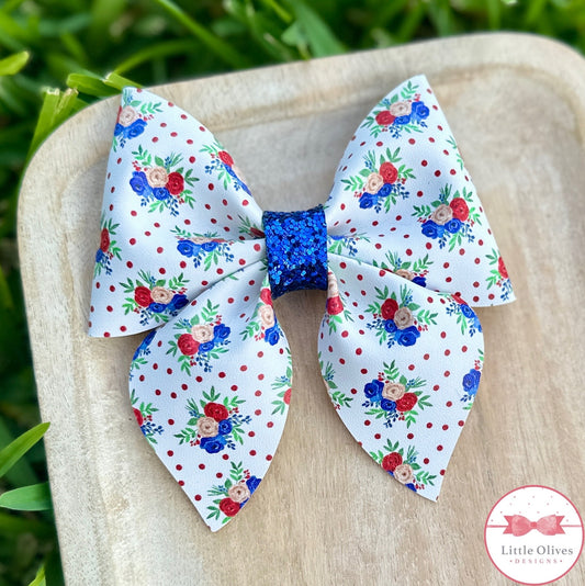 AMERICAN FLORAL SAILOR BOW