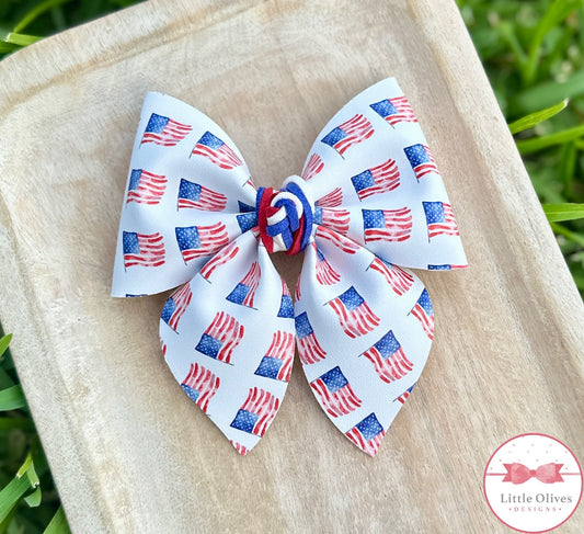 USA FLAG SAILOR BOW