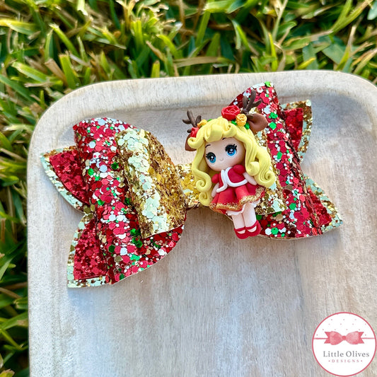 MERRY CHRISTMAS CLAY BOW