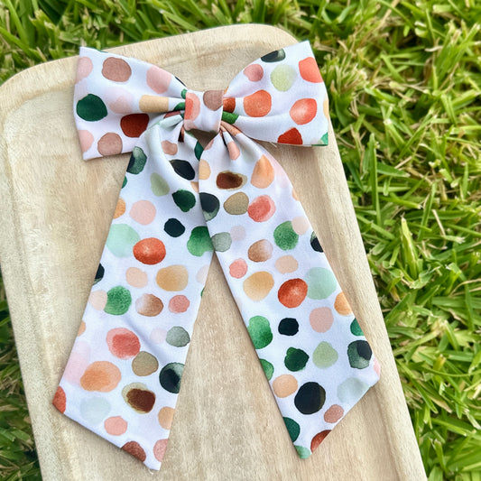 AUTUMN DOTS LONG SOPHIE BOW